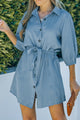 Denim Shirt Mini Dress