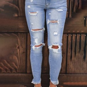 Light Blue Ripped Jeans