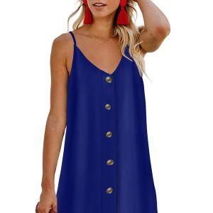 Blue Buttoned Dress
